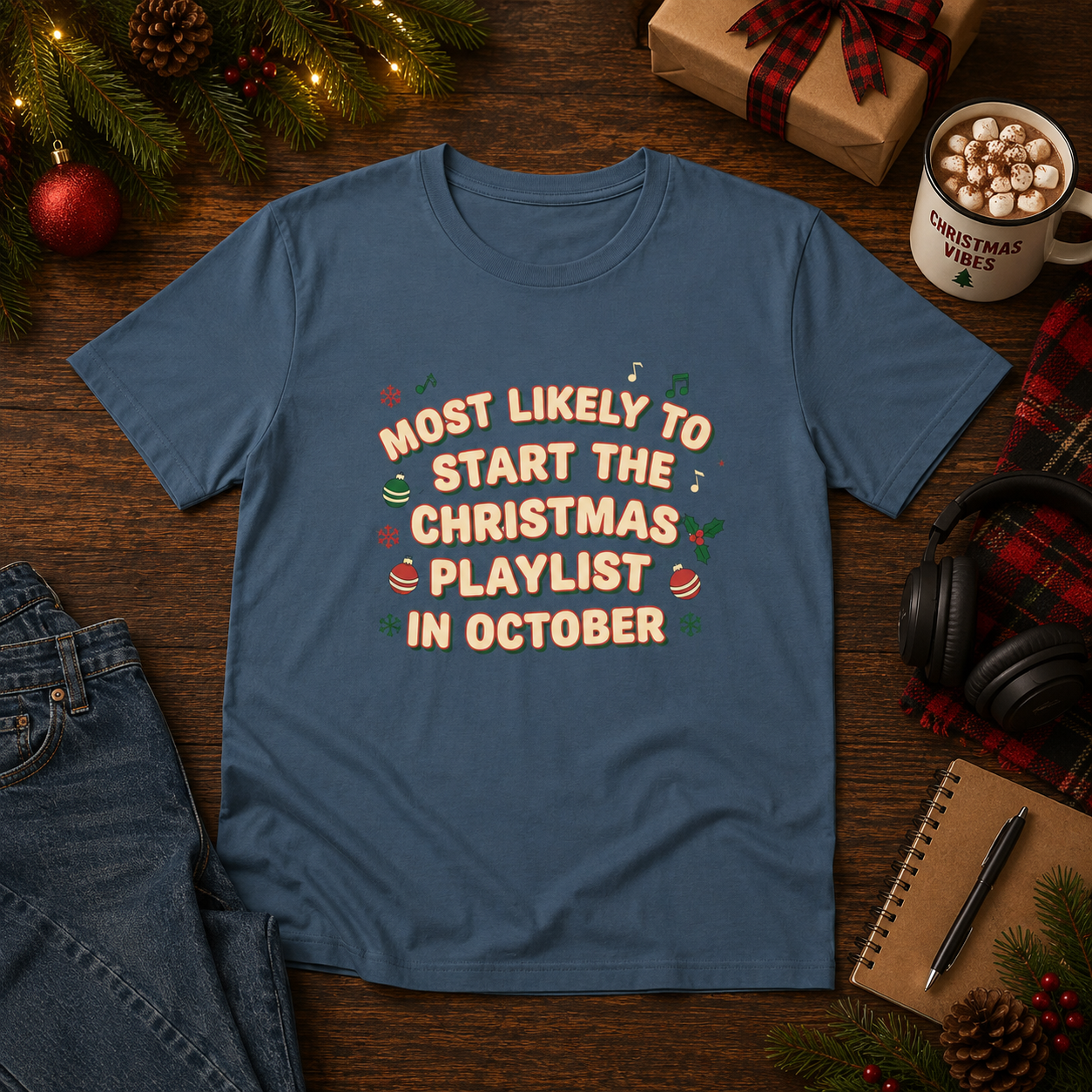 Most Likely to Start the Christmas Playlist in October T-Shirt