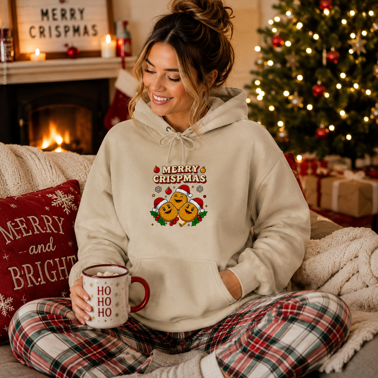 Merry Crispmas Christmas Hoodie – Cosy Unisex Festive Hoodie