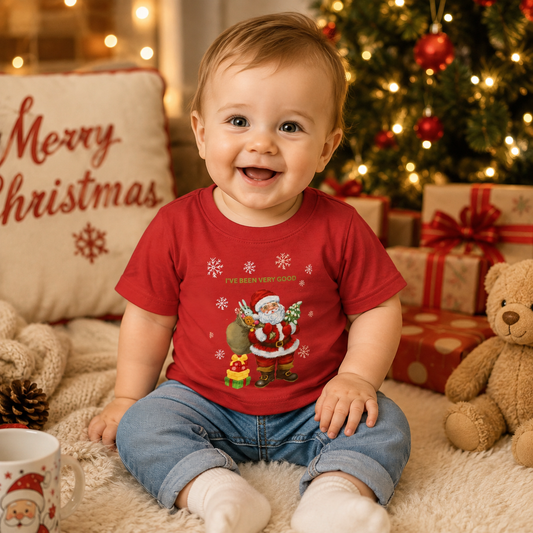 I've Been Very Good Infant Christmas T-Shirt – Santa Baby Tee