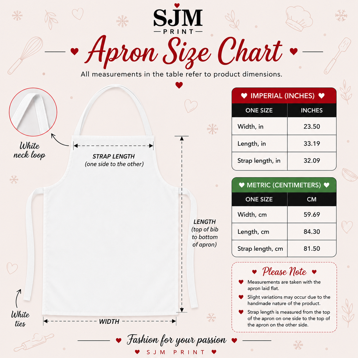 Country Christmas Kitchen Apron – Rustic Farmhouse Christmas Apron