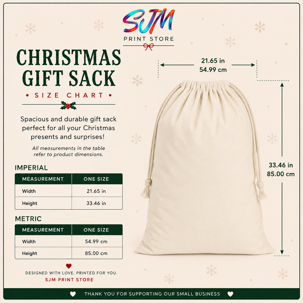 Snowman Family Christmas Gift Sack | Seasons Greetings Large Christmas Sack
