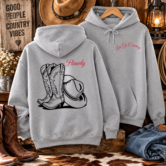 Cowboy Boots & Hat Hoodie – Let’s Go Cowboy Western Hoodie