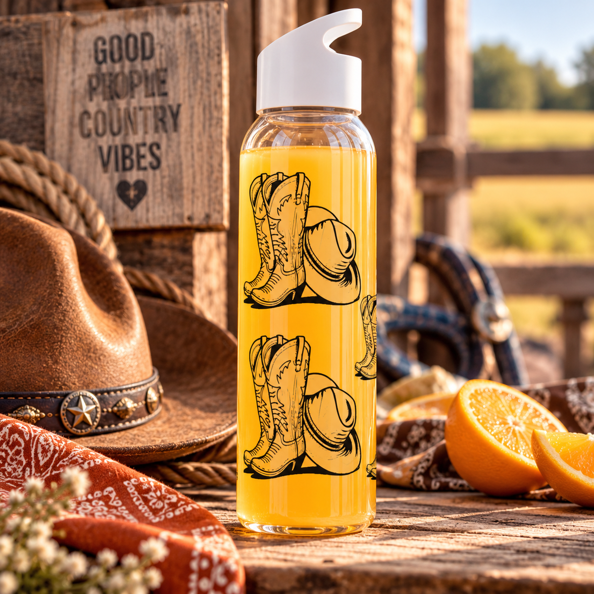 Cowboy Boots & Hat Water Bottle – Western Country Bottle