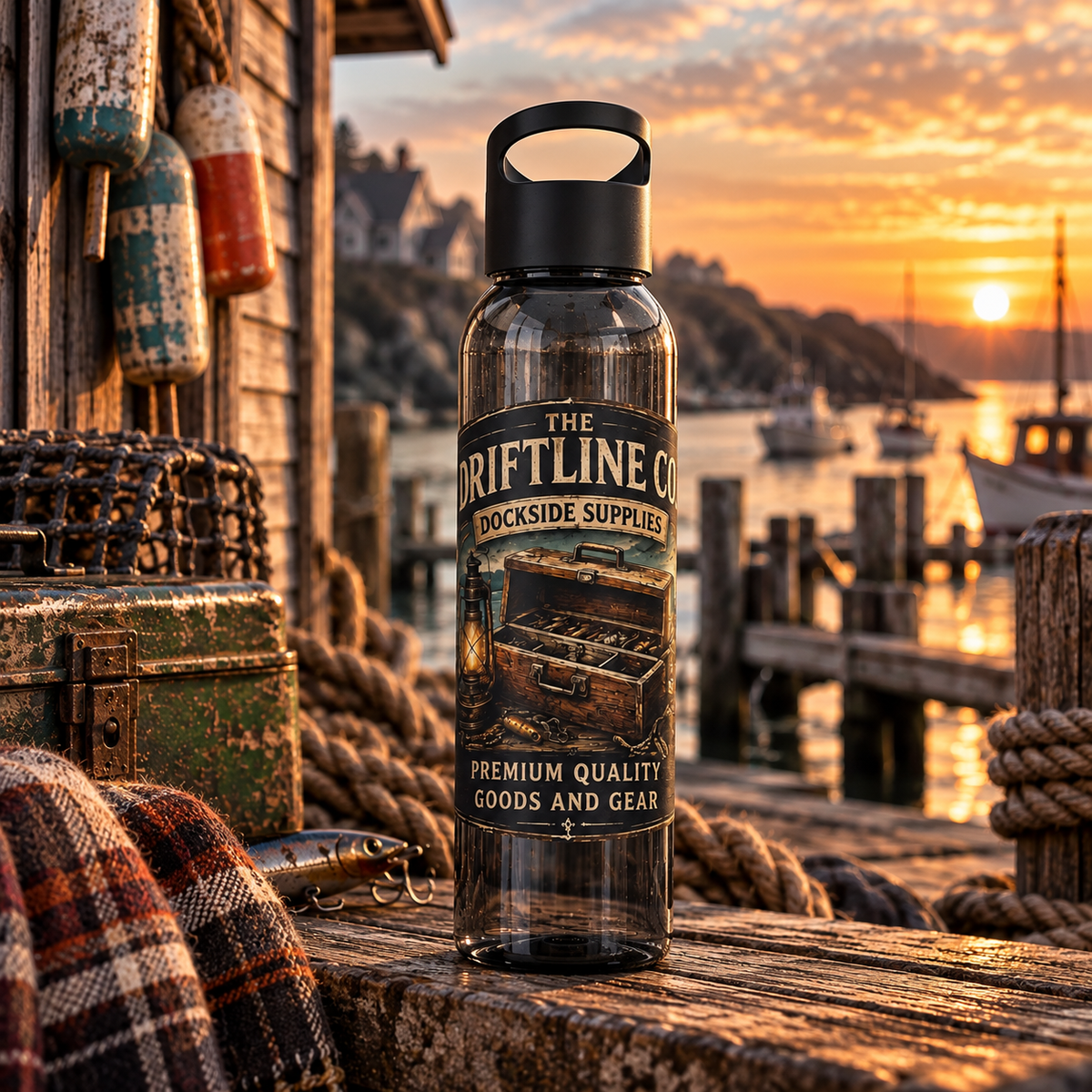 The Driftline Company – Dockside Supplies Clear Water Bottle