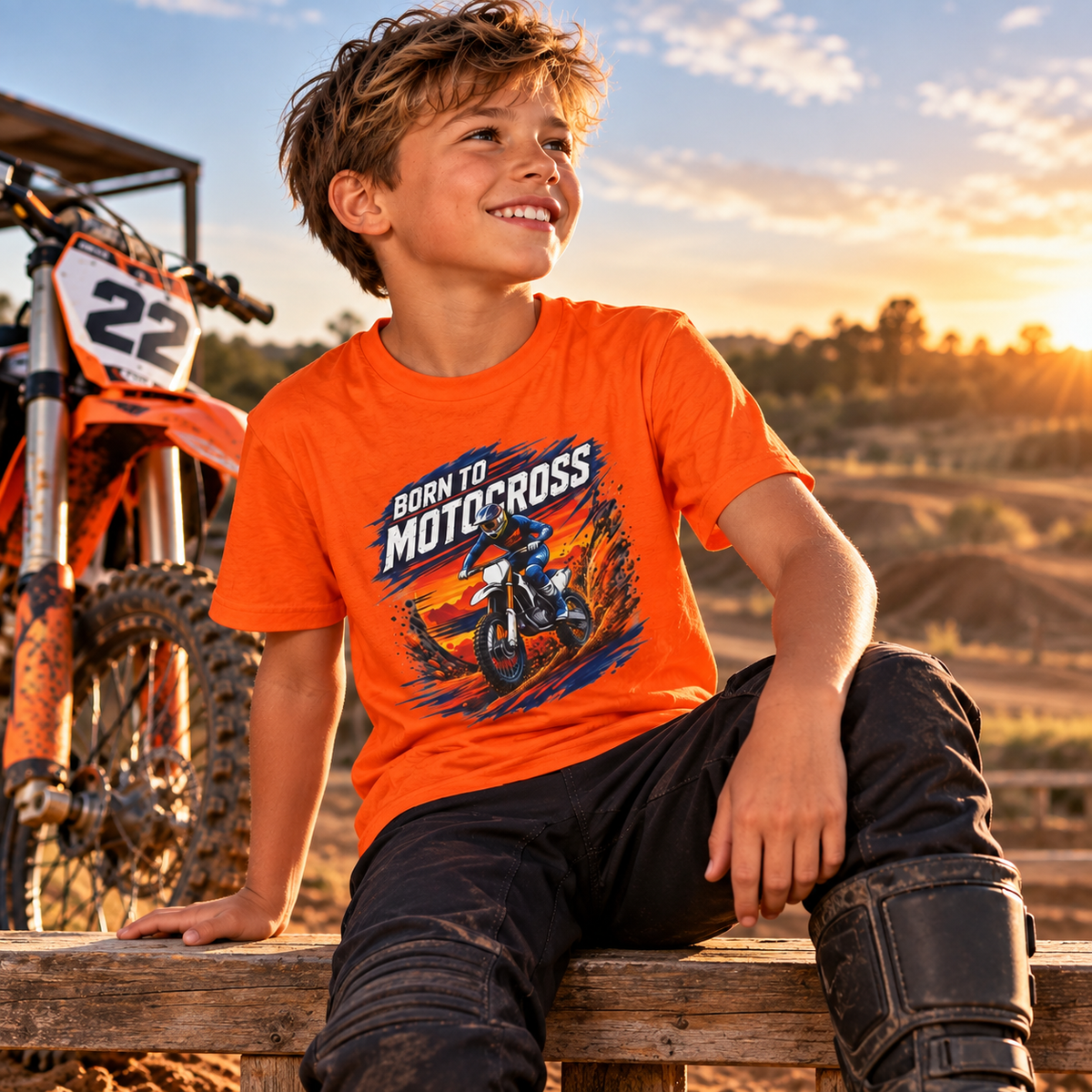 Born to Motocross Youth T-Shirt – Kids Dirt Bike Racing Tee