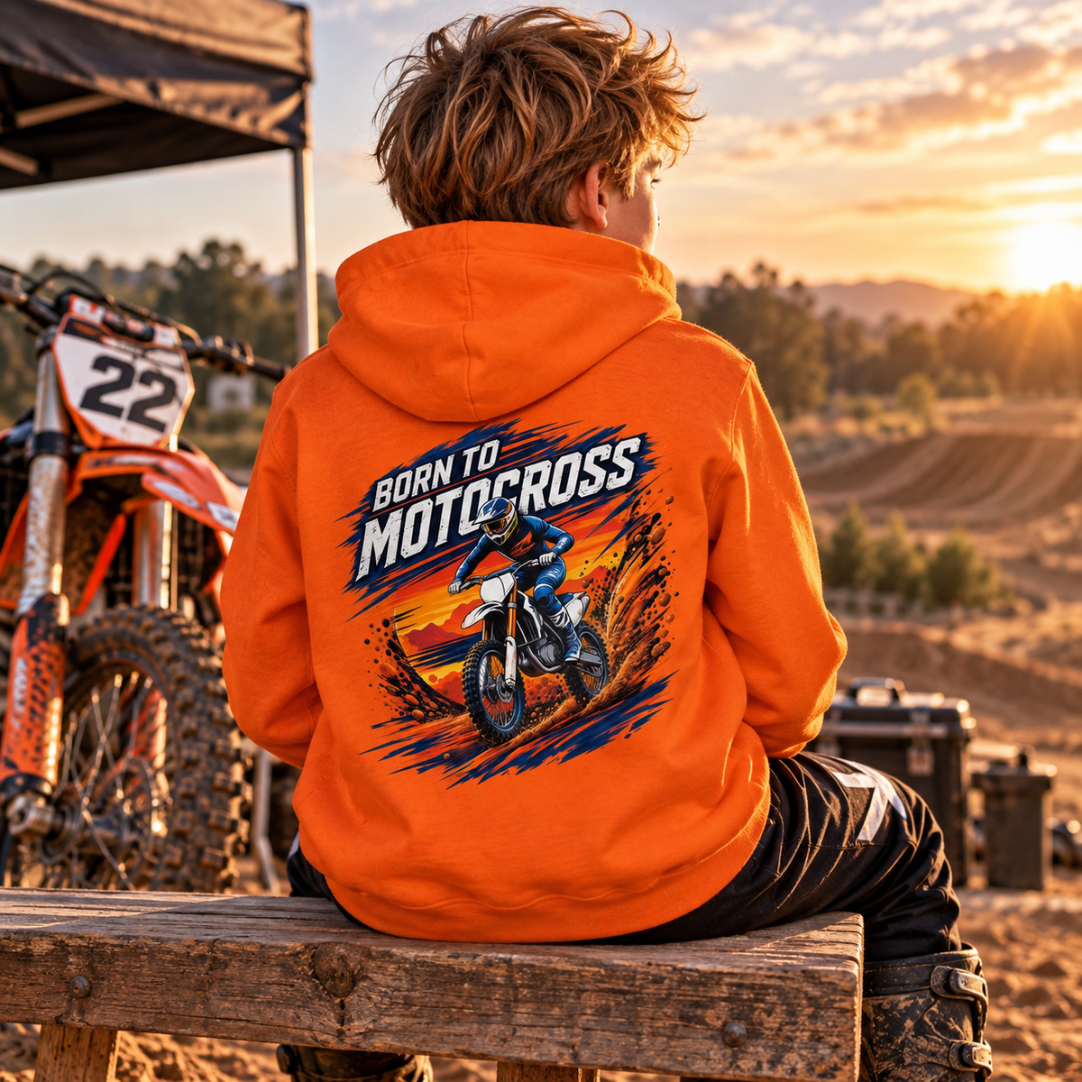 Born to Motocross Youth Hoodie – Kids Dirt Bike Hoodie