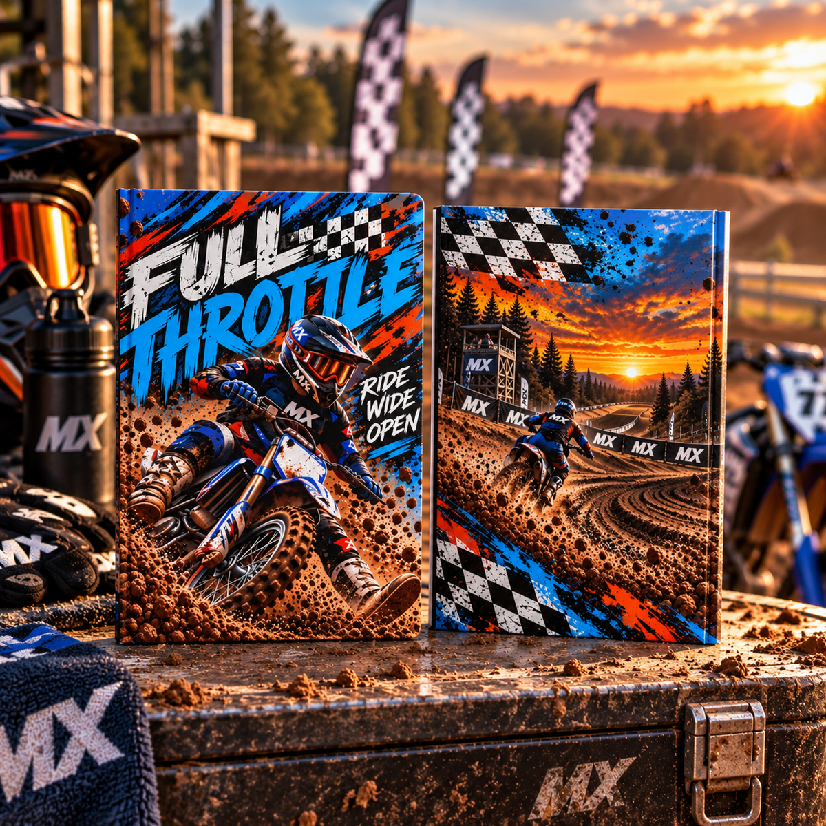 Full Throttle Hardback Journal – Motocross Notebook
