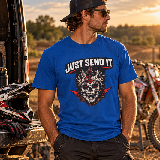 Just Send It Motocross T-Shirt – Dirt Bike Rider Tee