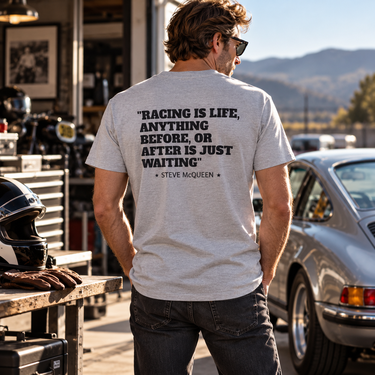 T-shirt Steve McQueen Mojo Moto MX Legends – T-shirt de sport automobile