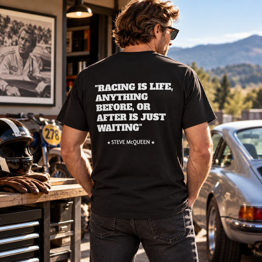 Steve McQueen Mojo Moto MX Legends T-Shirt – Dark options Motorsport Tee