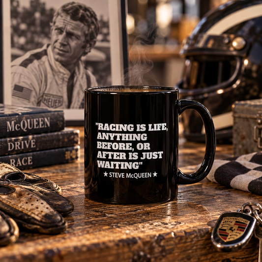 Mug Steve McQueen Mojo Moto MX Noir – Mug de sport automobile