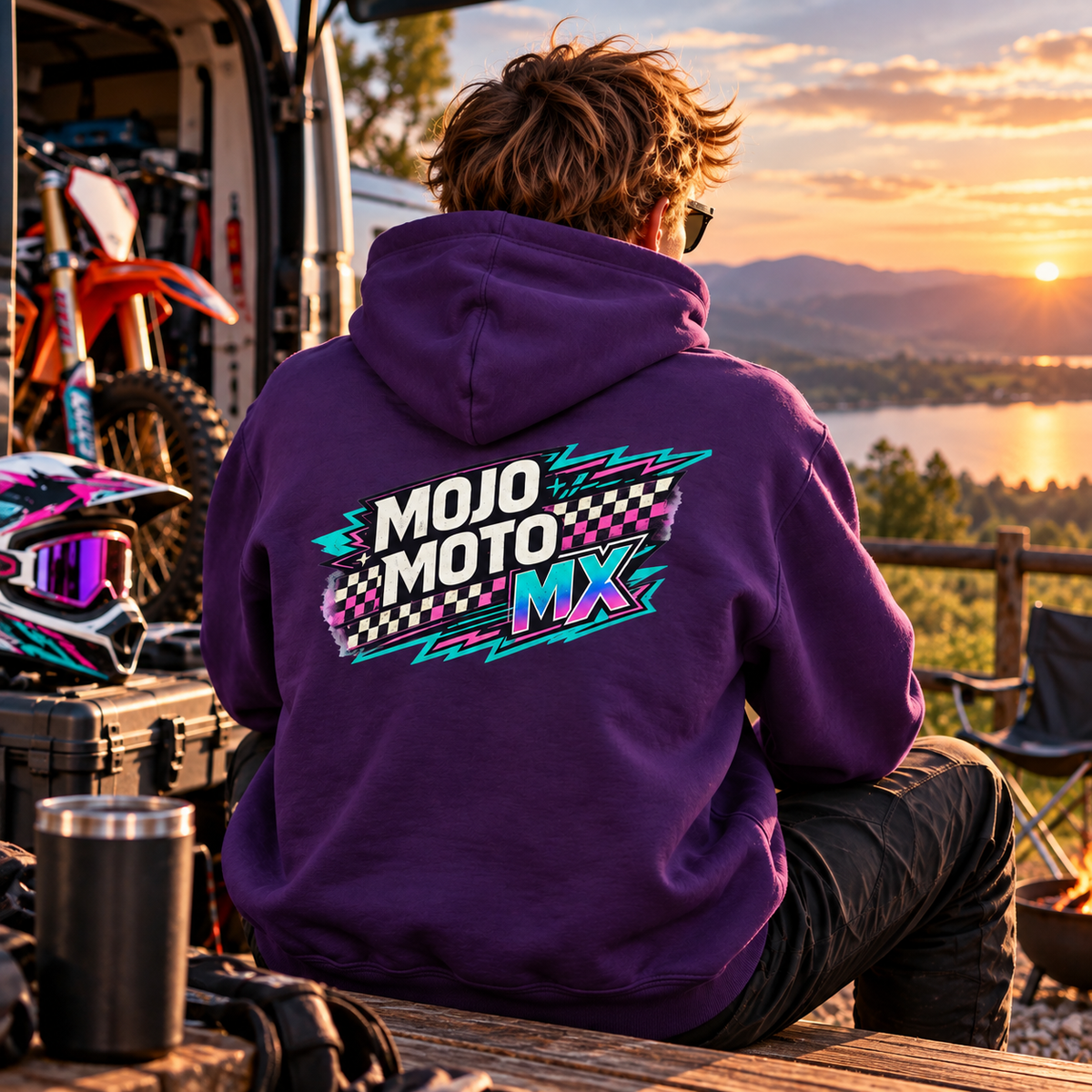 Mojo Moto MX Retro Racing Logo Hoodie – Motocross Hoodie