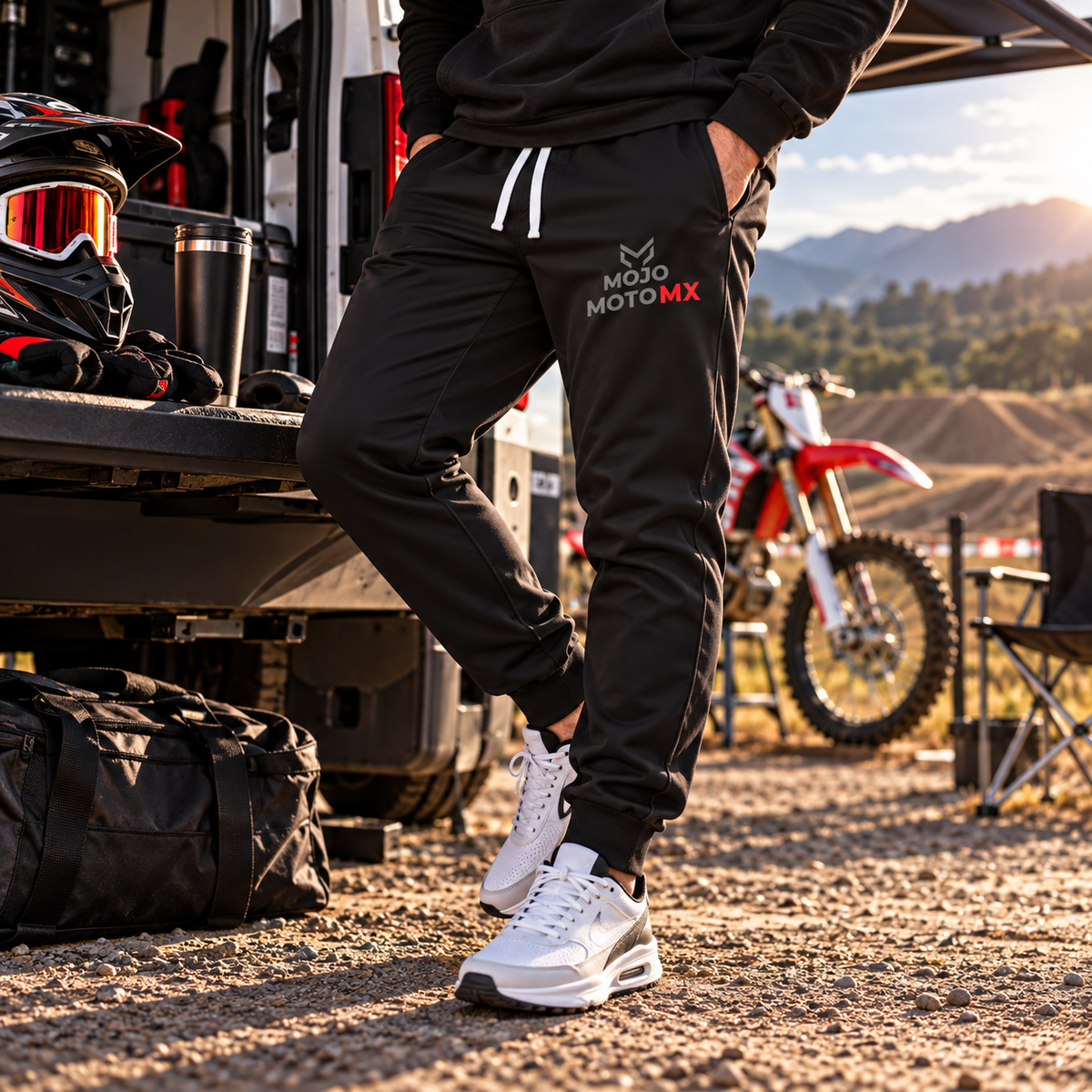 Pantalon de jogging athlétique Mojo Moto MX – Pantalon de jogging unisexe pour motocross