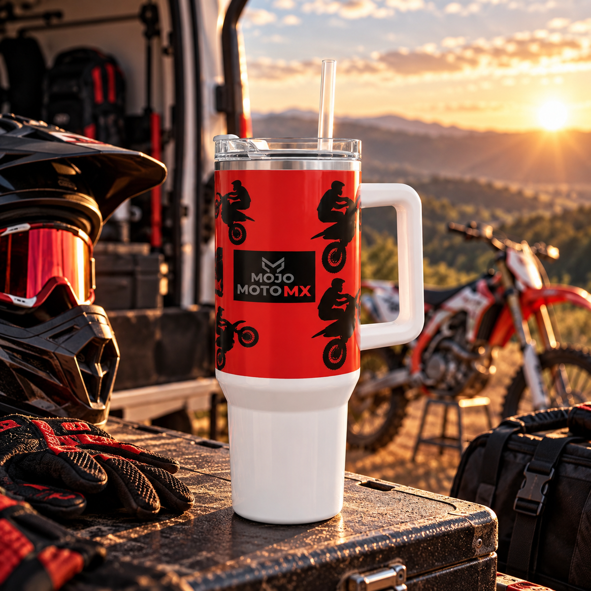 Mojo Moto MX 40oz Insulated Tumbler – Motocross Travel Mug