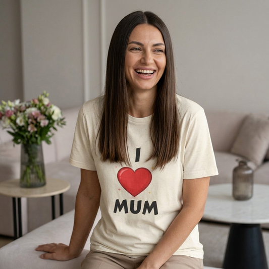 I Love Mum T-Shirt  Classic Mothers Day Tee