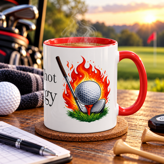 Too Lit to Quit  Hot Shot Energy Golf Accent Mug