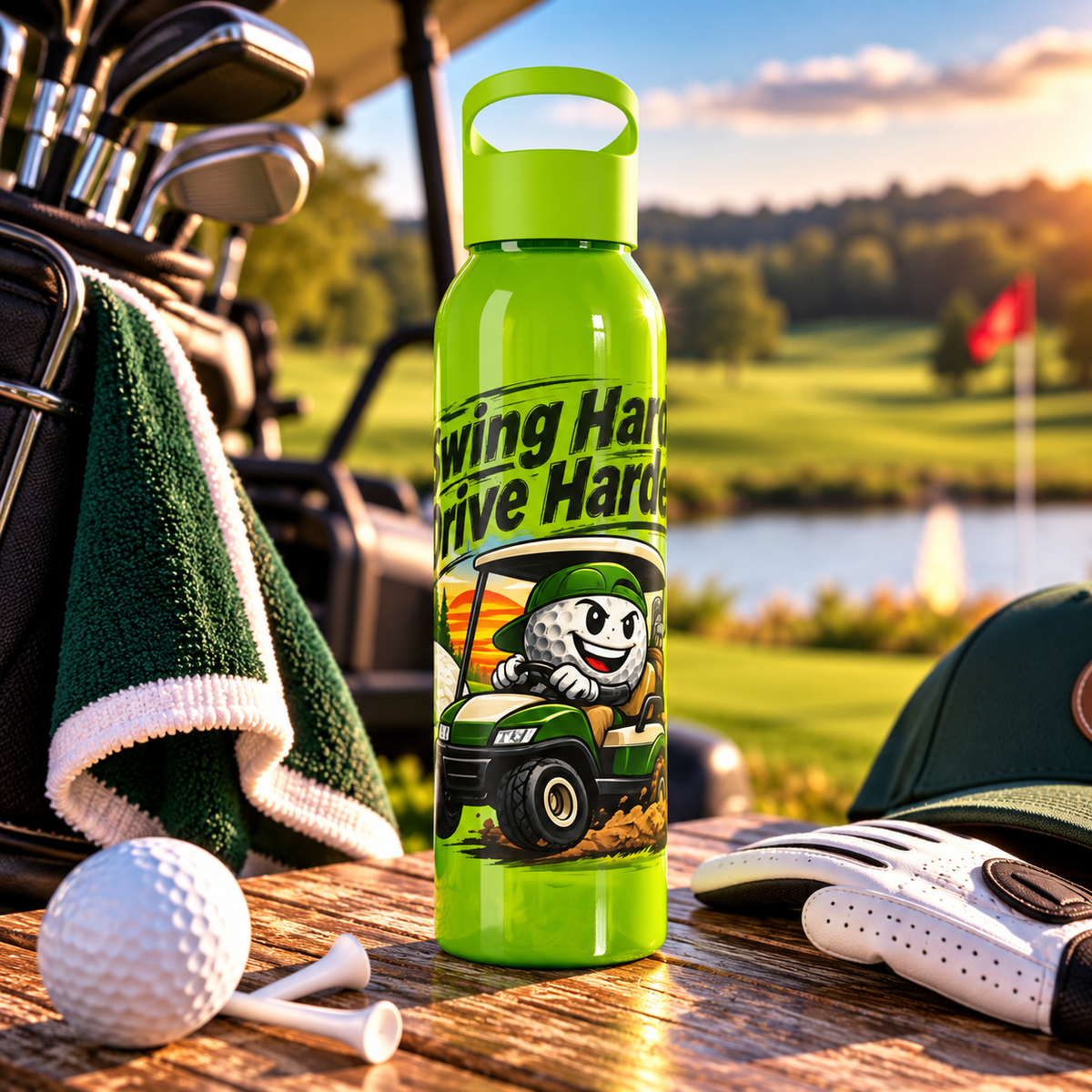 Bouteille d'eau de golf Swing Hard Drive Harder