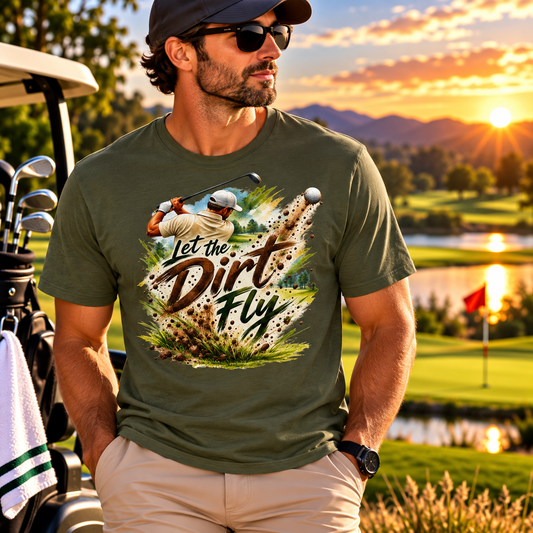 Let the Dirt Fly Golf T-Shirt – Golfschwung-Shirt