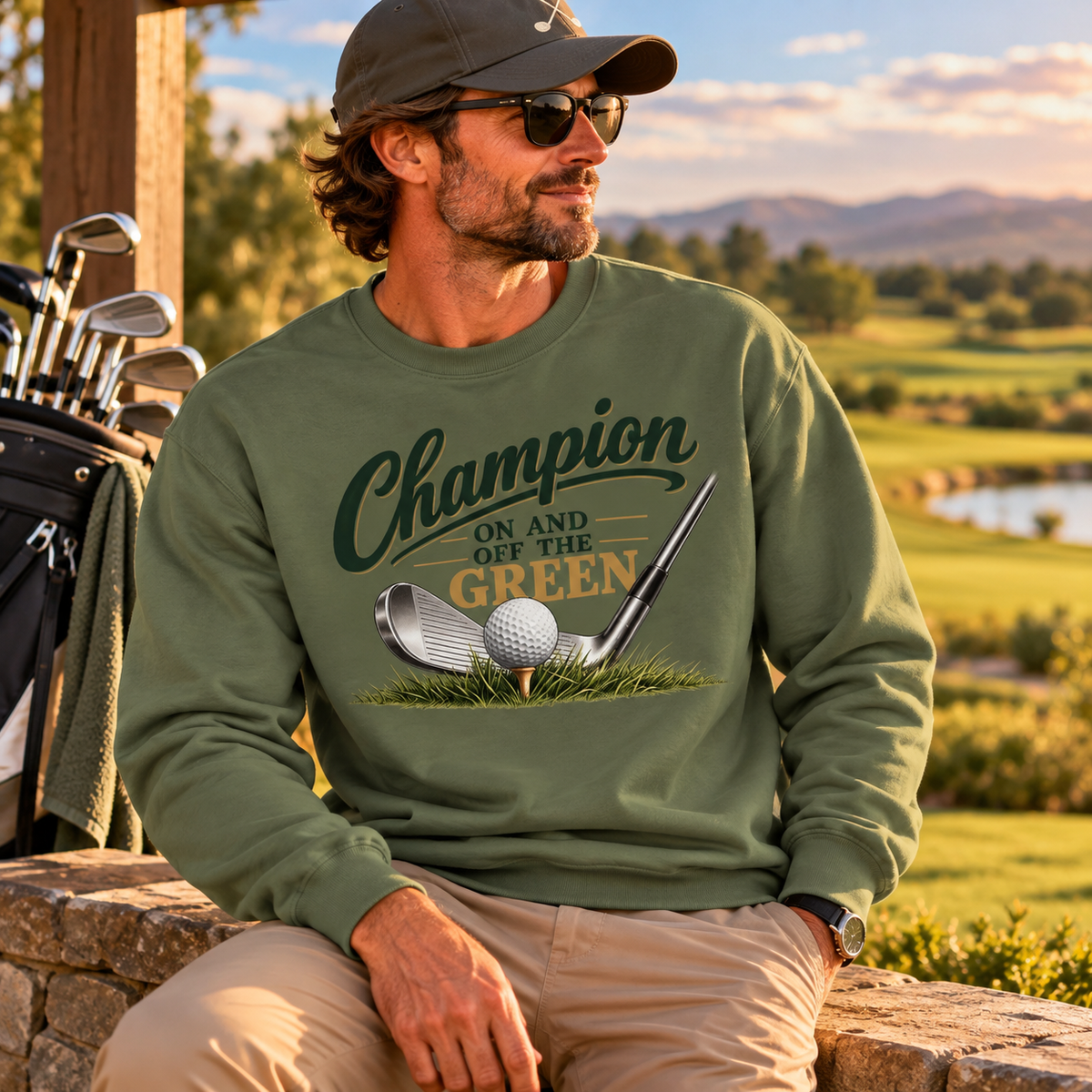 Champion On and Off the Green Golf Sweatshirt – Golfer Sweatshirt