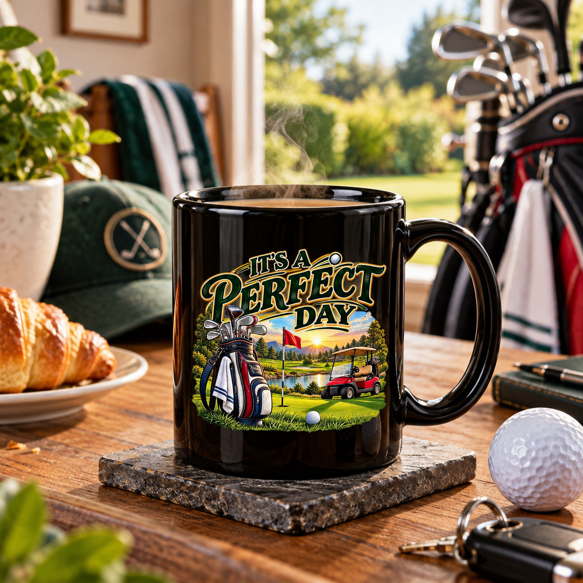It’s a Perfect Day Golf Mug – Black Golfer Mug