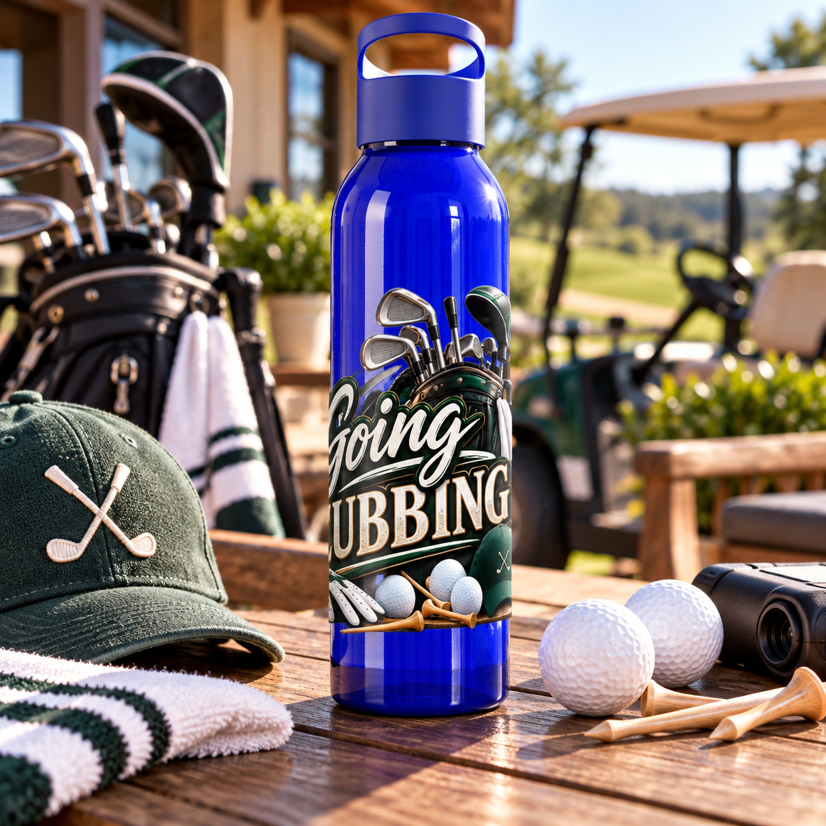 Going Clubbing Golf Water Bottle – Golfer Design