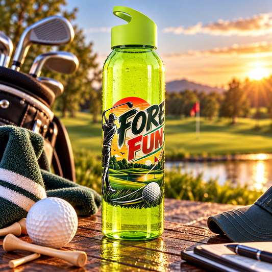 Fore Fun Golf Trinkflasche – Retro-Golfer-Design