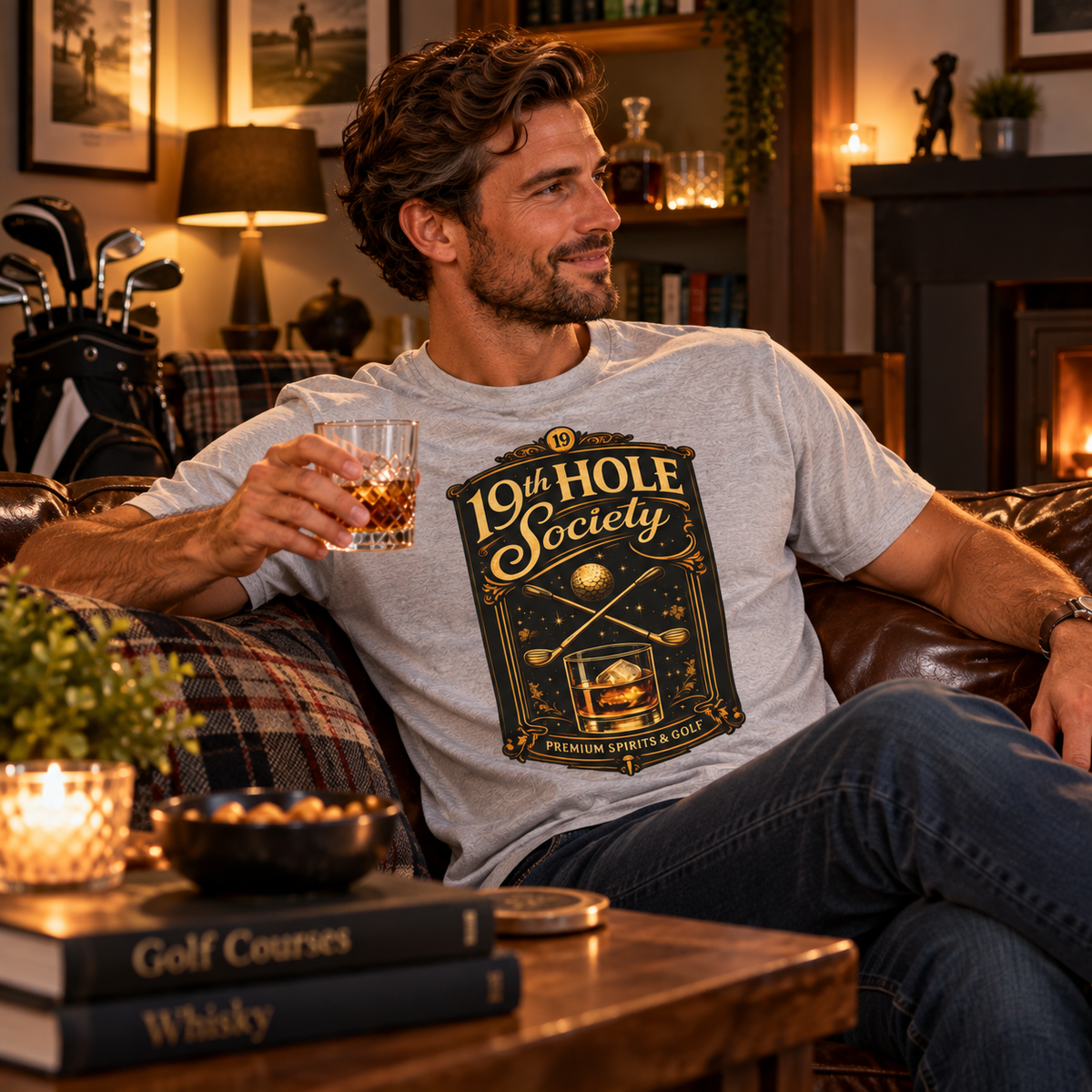 19th Hole Society Fine Spirits and Golf T-Shirt