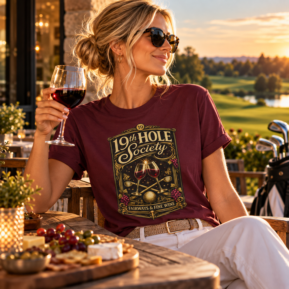 19th Hole Society Fairways and Fine Wine T-Shirt