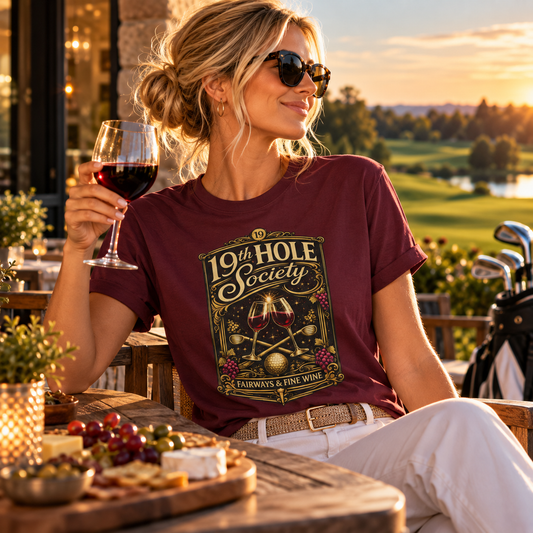 19th Hole Society Fairways and Fine Wine T-Shirt