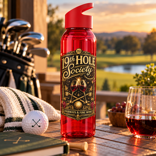 19th Hole Society Fairways and Wine Water Bottle