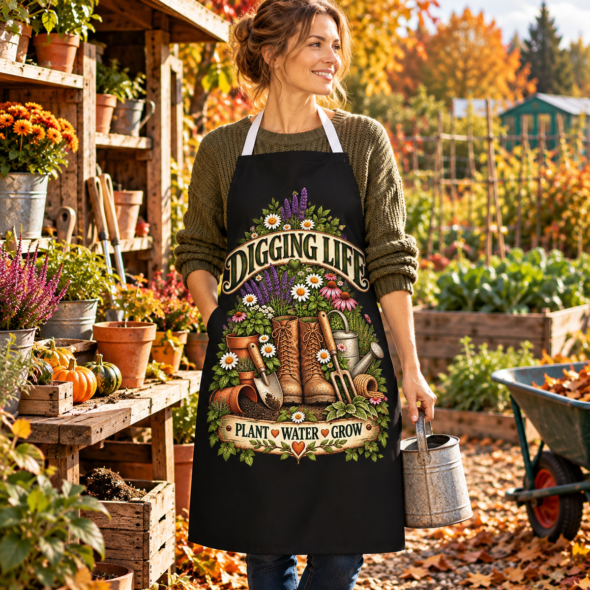 Digging Life Vintage Apron – Plant Water Grow