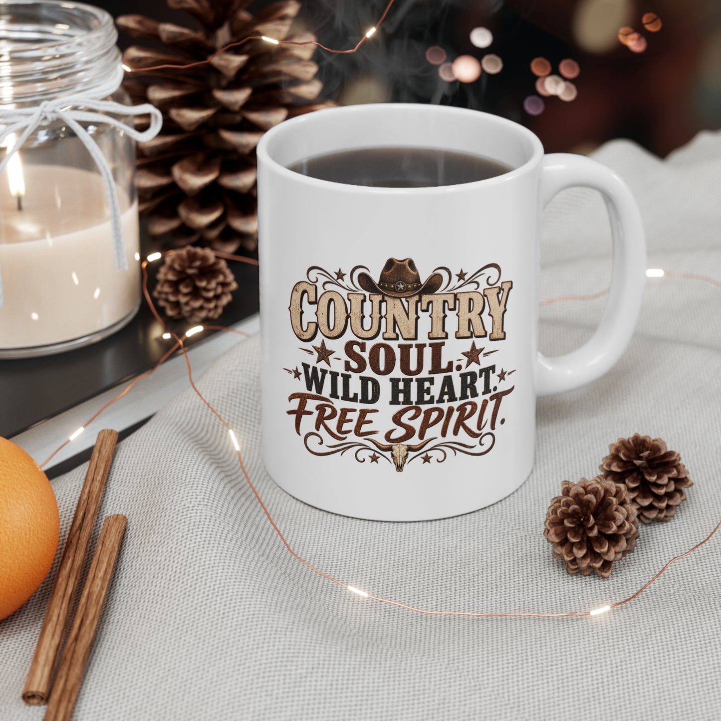 Country Soul Wild Heart Free Spirit Mug – Country Western Coffee Mug