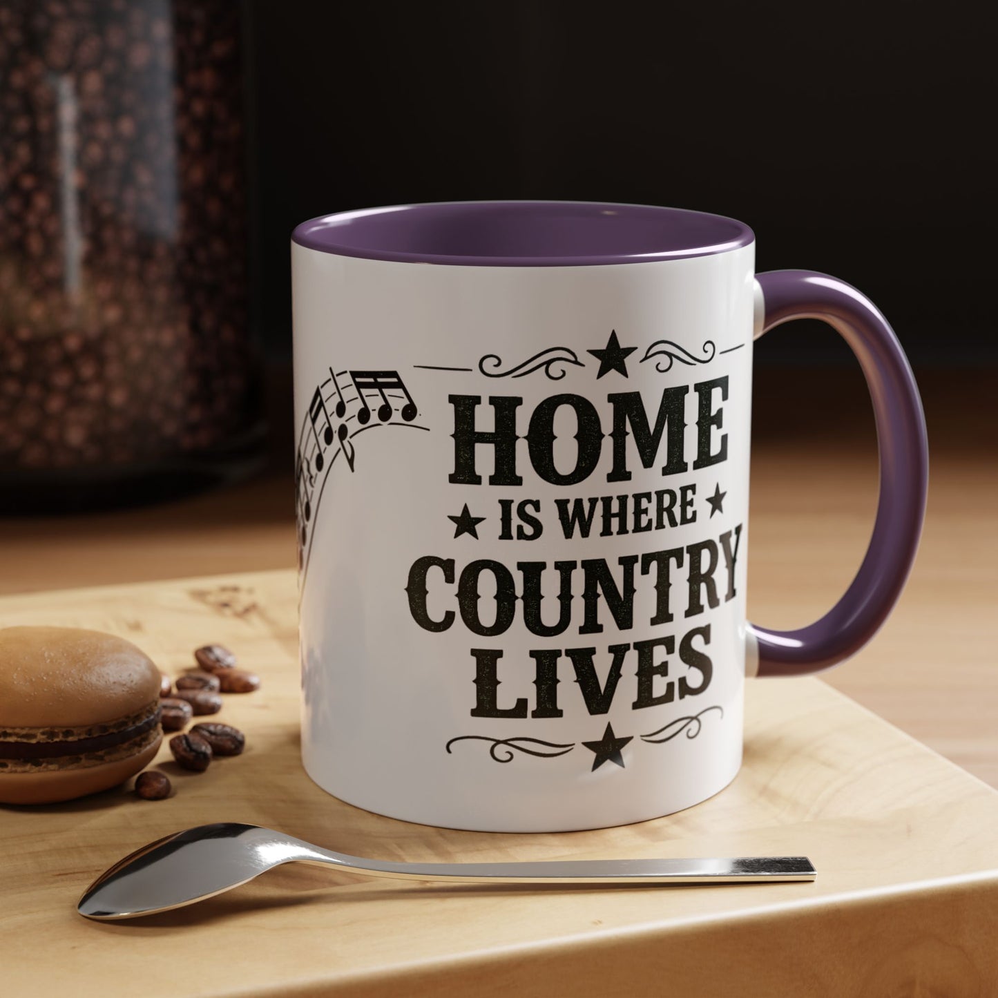 Home Is Where Country Lives Accent Mug – Country Music Mug