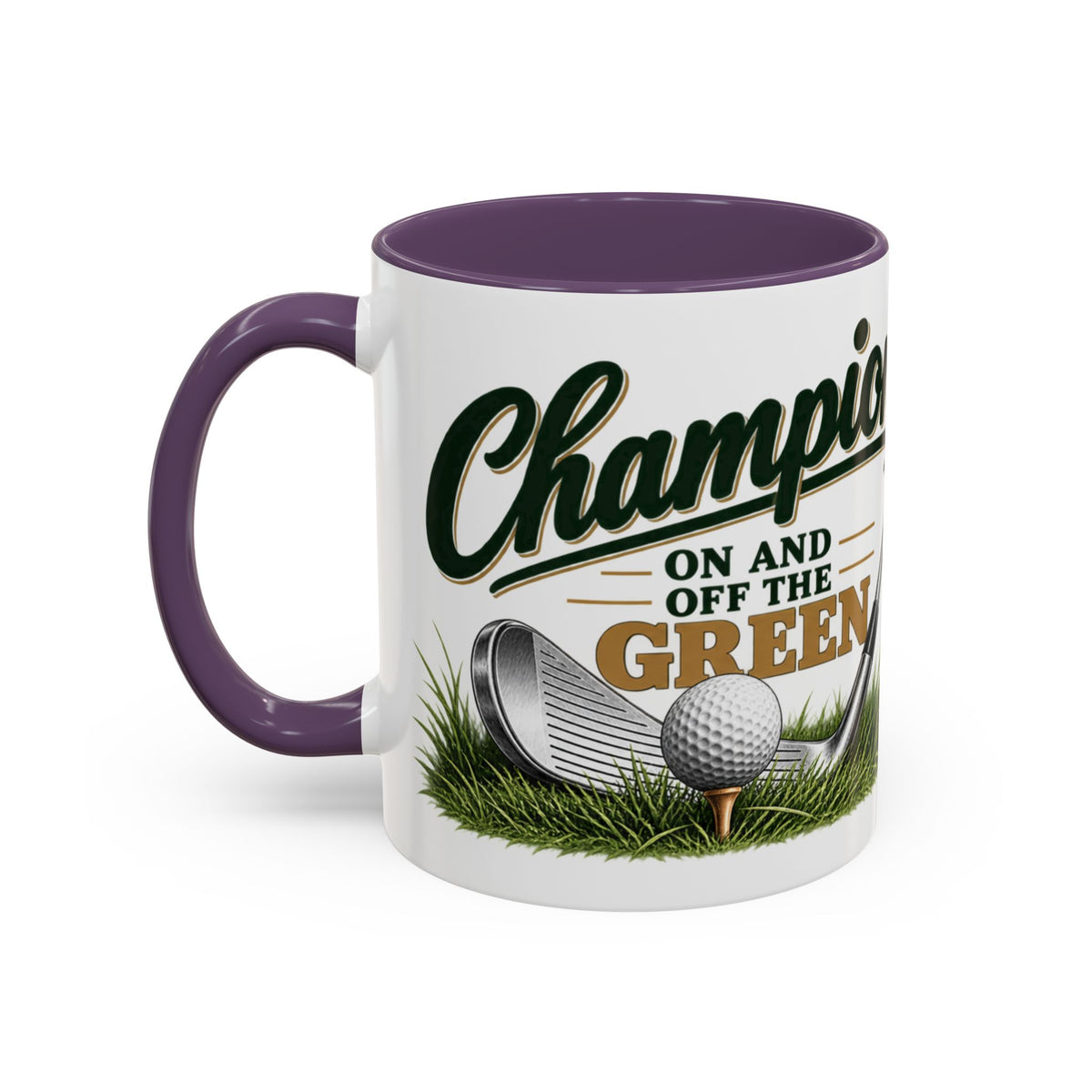 Golf Champion Accent Mug – Wraparound Golfer Design