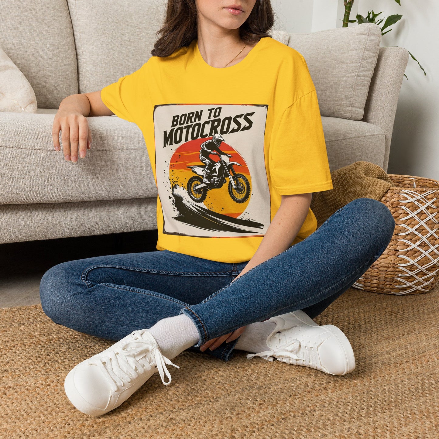 Born to Motocross Sunset Vintage T-shirt