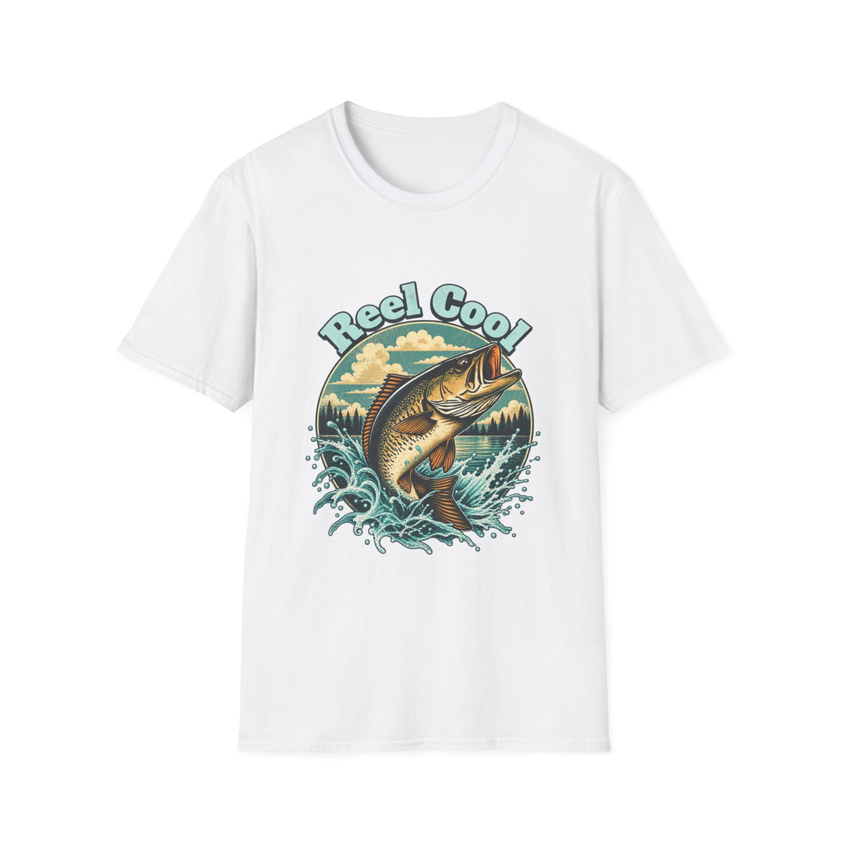T-shirt de pêche « Reel Cool » – T-shirt graphique rétro pour pêcheur