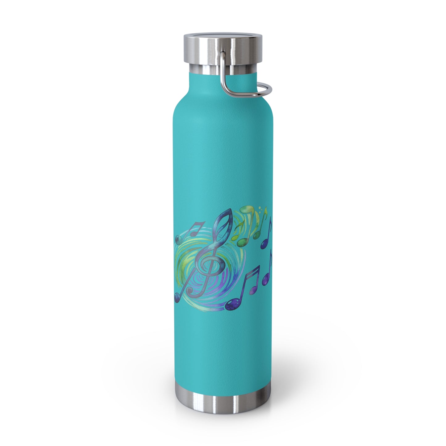 Musical Notes Insulated Flask | Stainless Steel Water Bottle | Music Lover Gift | Vacuum Flask for Singers, Musicians & Music Fans