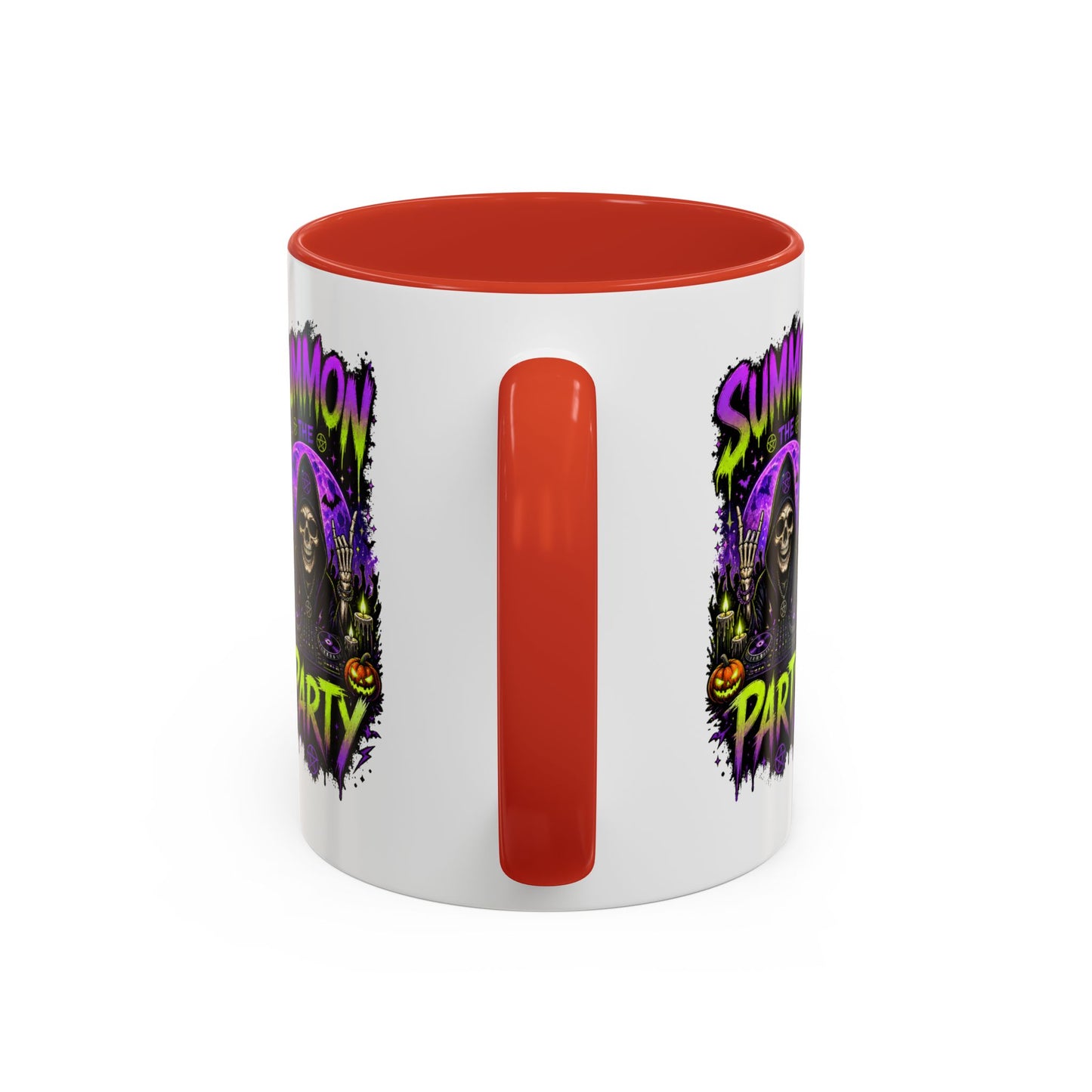 Summon the Party Halloween Accent Mug – Skeleton DJ Mug