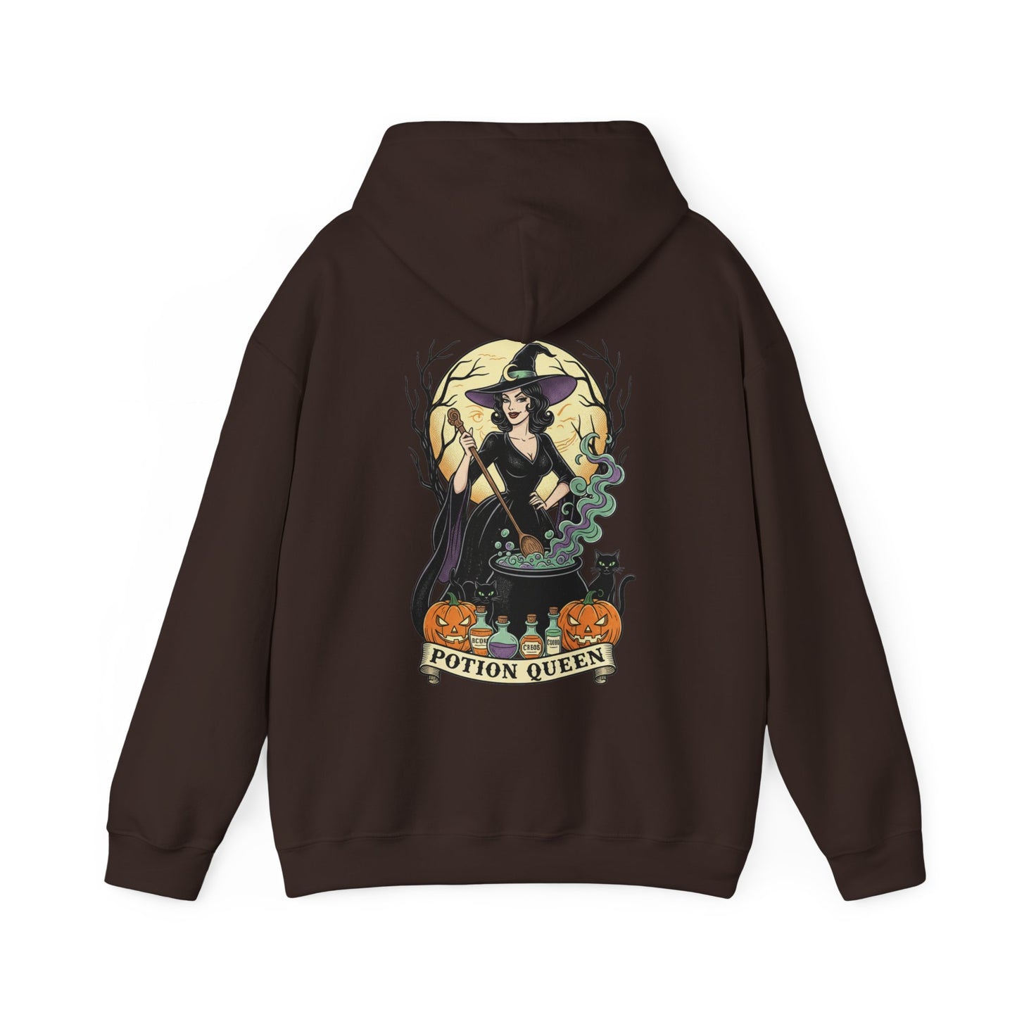Potion Queen Hoodie Halloween Hexenkessel Grafik Sweatshirt