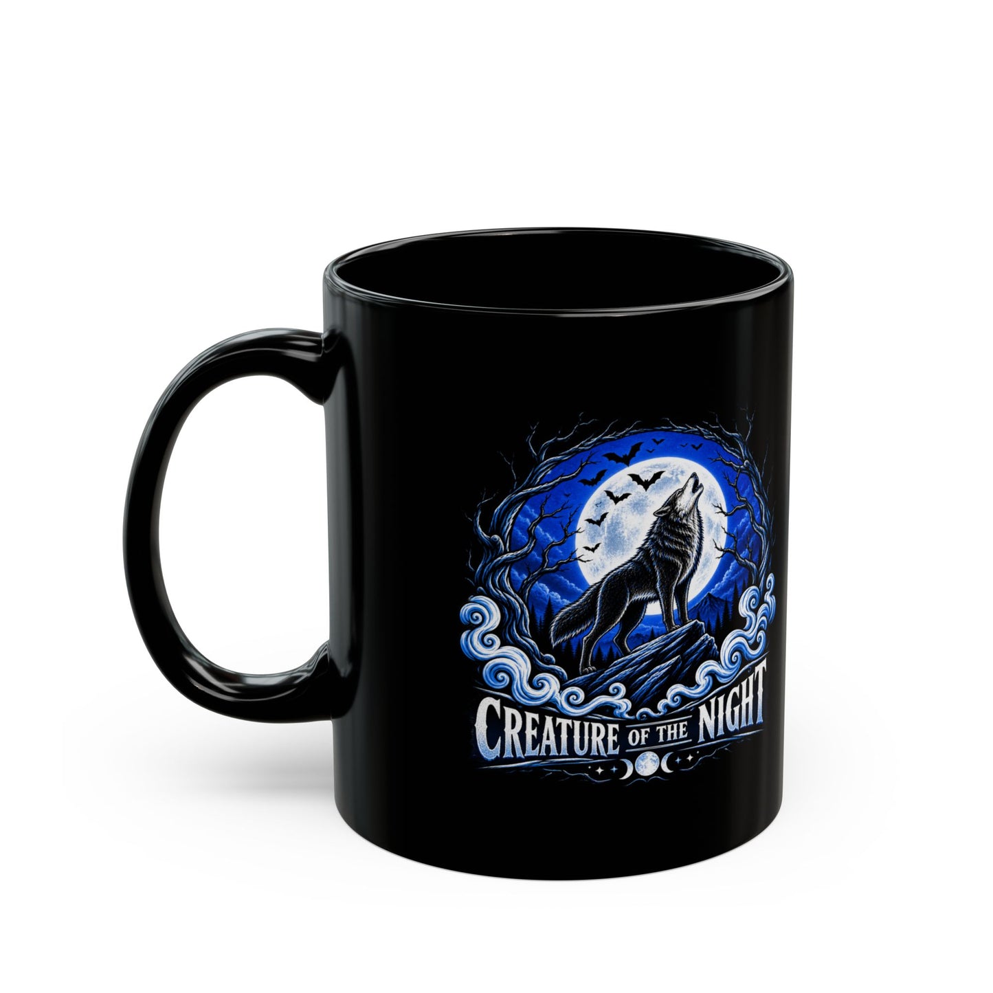 Creature of the Night Werewolf Black Mug – Gothic Full Moon Mug