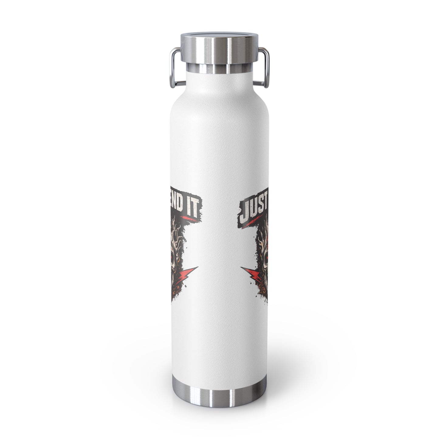 Just Send It Flask   22oz Copper-Insulated Skull & Flames Water Bottle