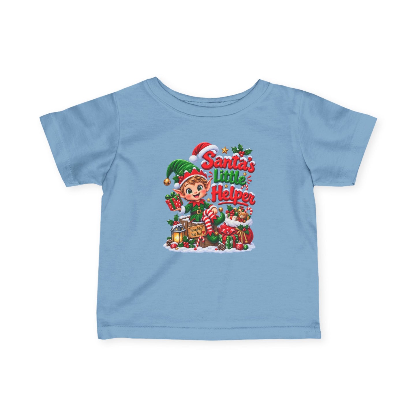 Santa’s Little Helper Infant Christmas T-Shirt – Elf Tee