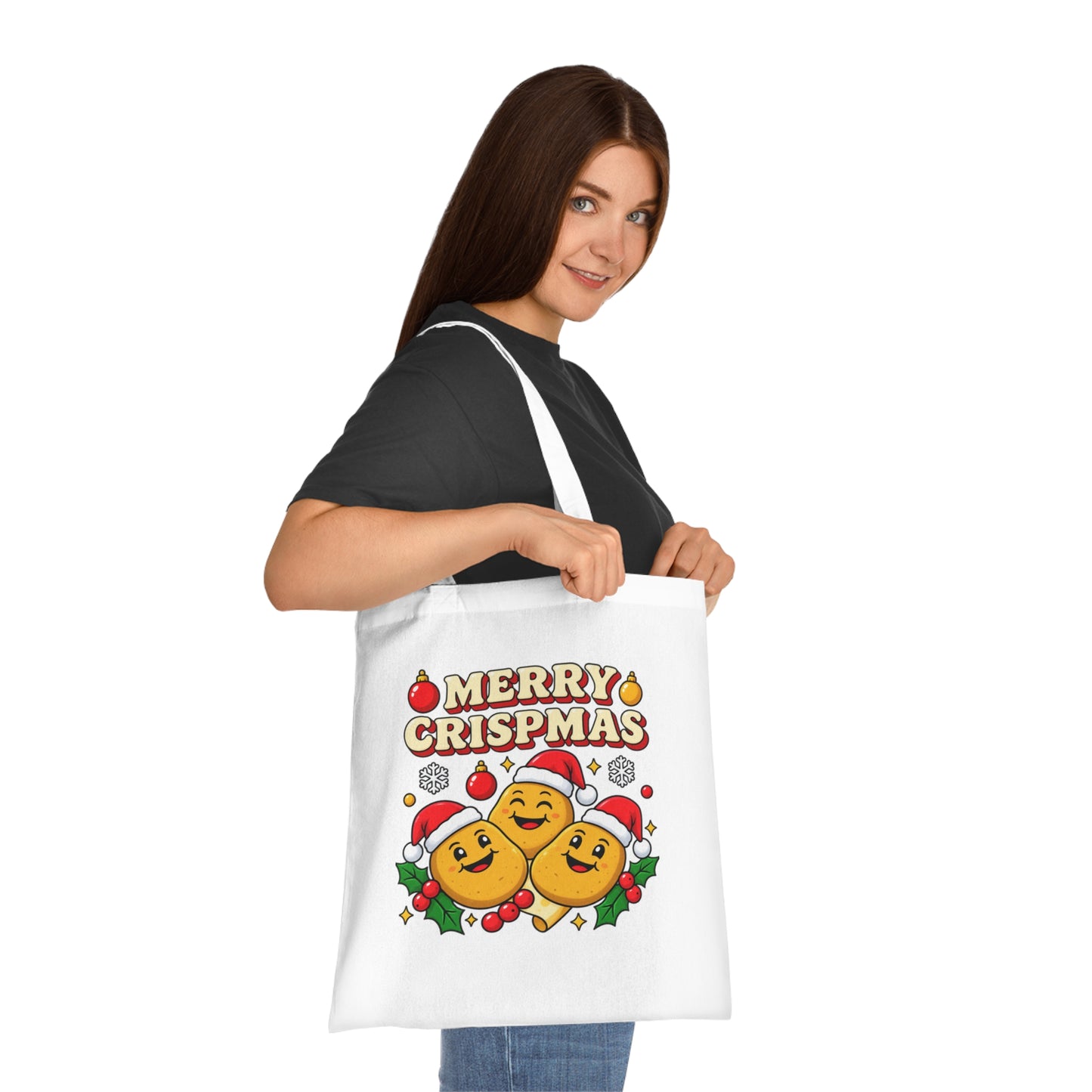 Merry Crispmas Christmas Tote Bag – Funny Festive Shopper