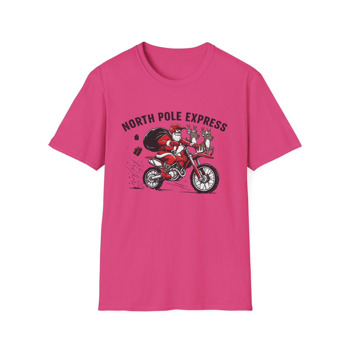 North Pole Express Motocross Christmas T-Shirt
