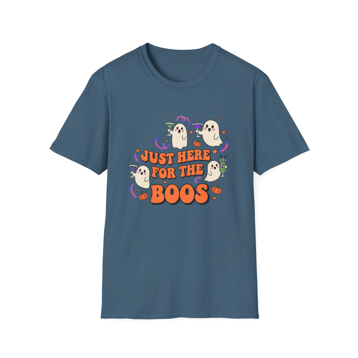 Just Here for the Boos Halloween T-Shirt – Unisex Ghost Tee