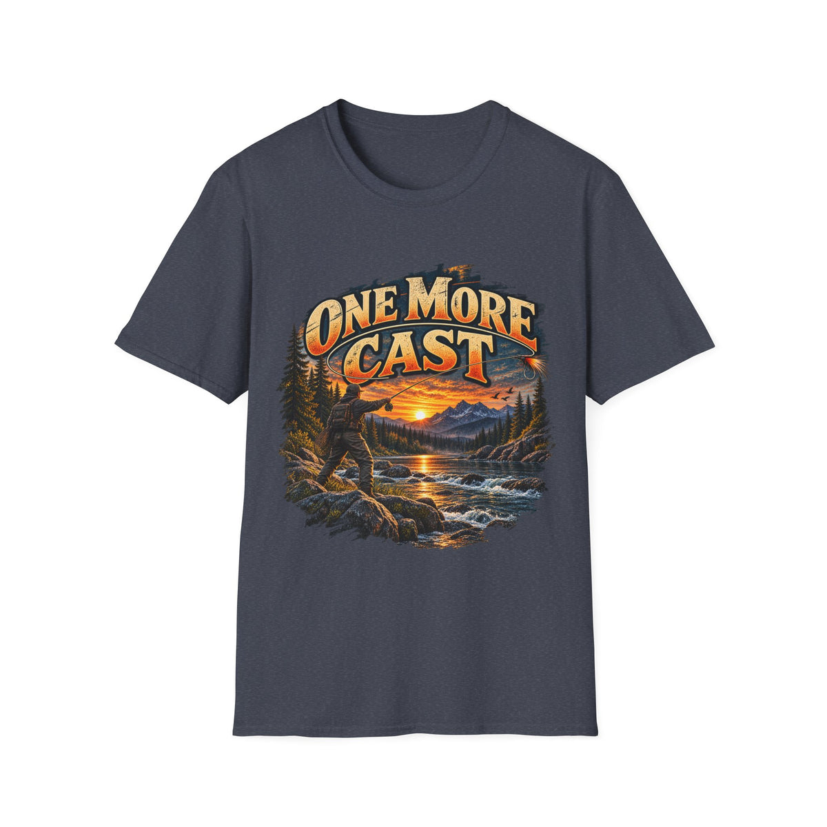 One More Cast Fishing T-Shirt – Vintage Angler Graphic Tee