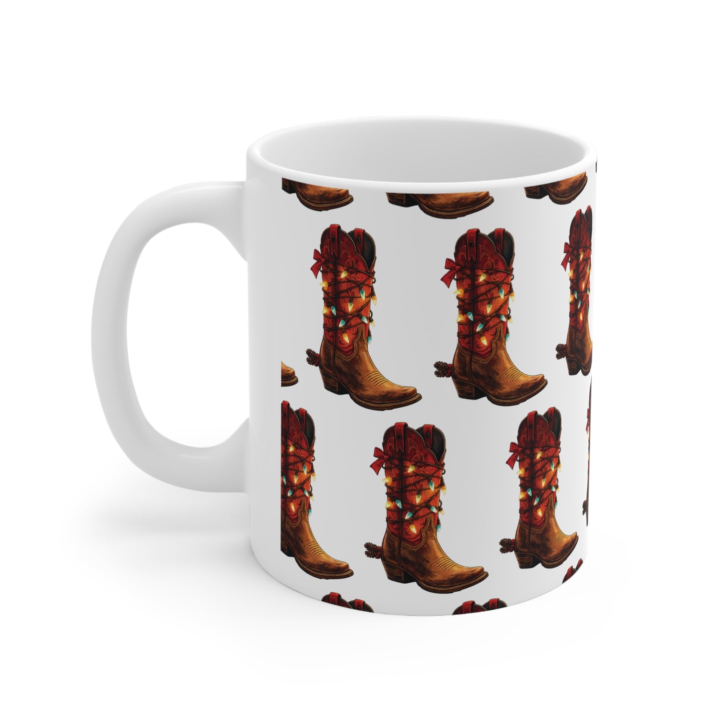 Country Christmas Cowboy Boot Mug – Western Festive Mug