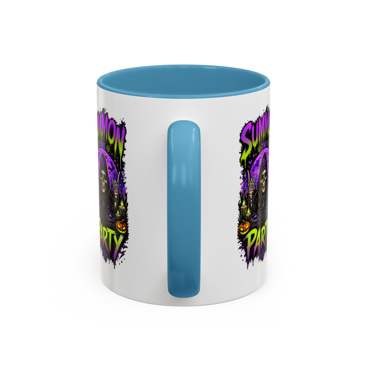 Summon the Party Halloween Accent Mug – Skeleton DJ Mug