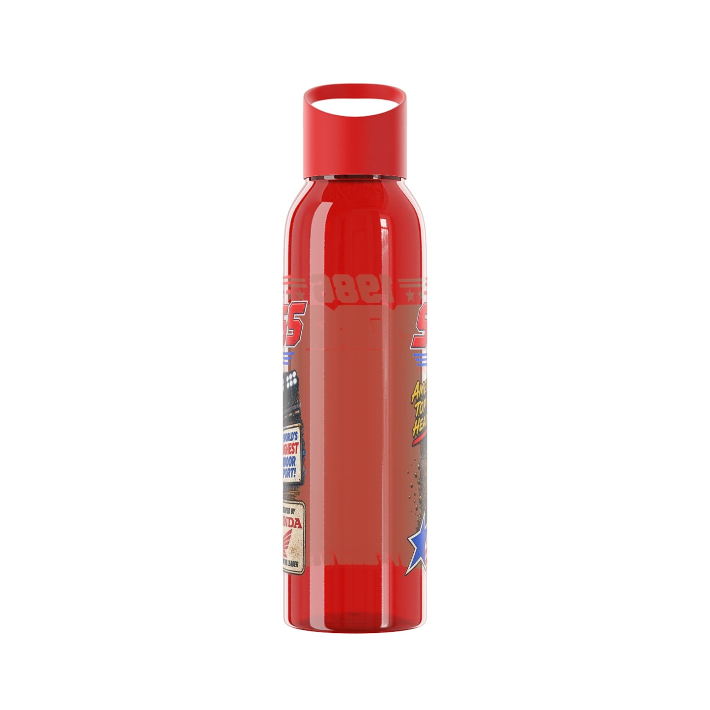 Supercross 1986 Moto Racing Water Bottle  Retro Motocross Champion Design