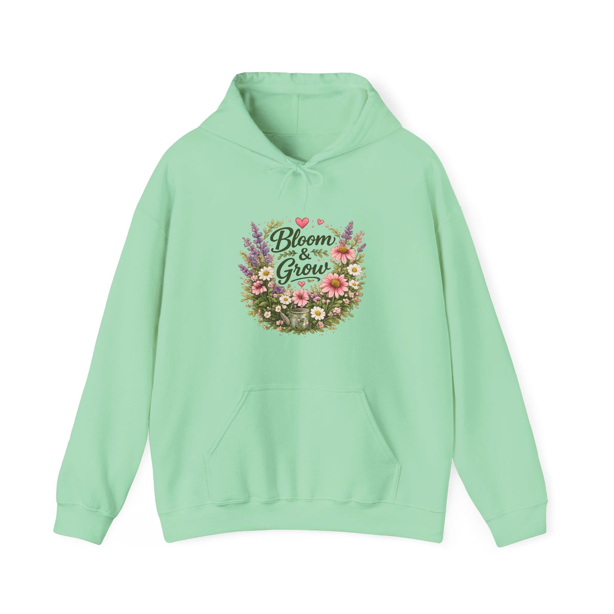 Bloom & Grow Floral – Pullover Hoodie